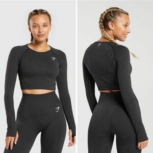 Gymshark black vital seamless long sleeve